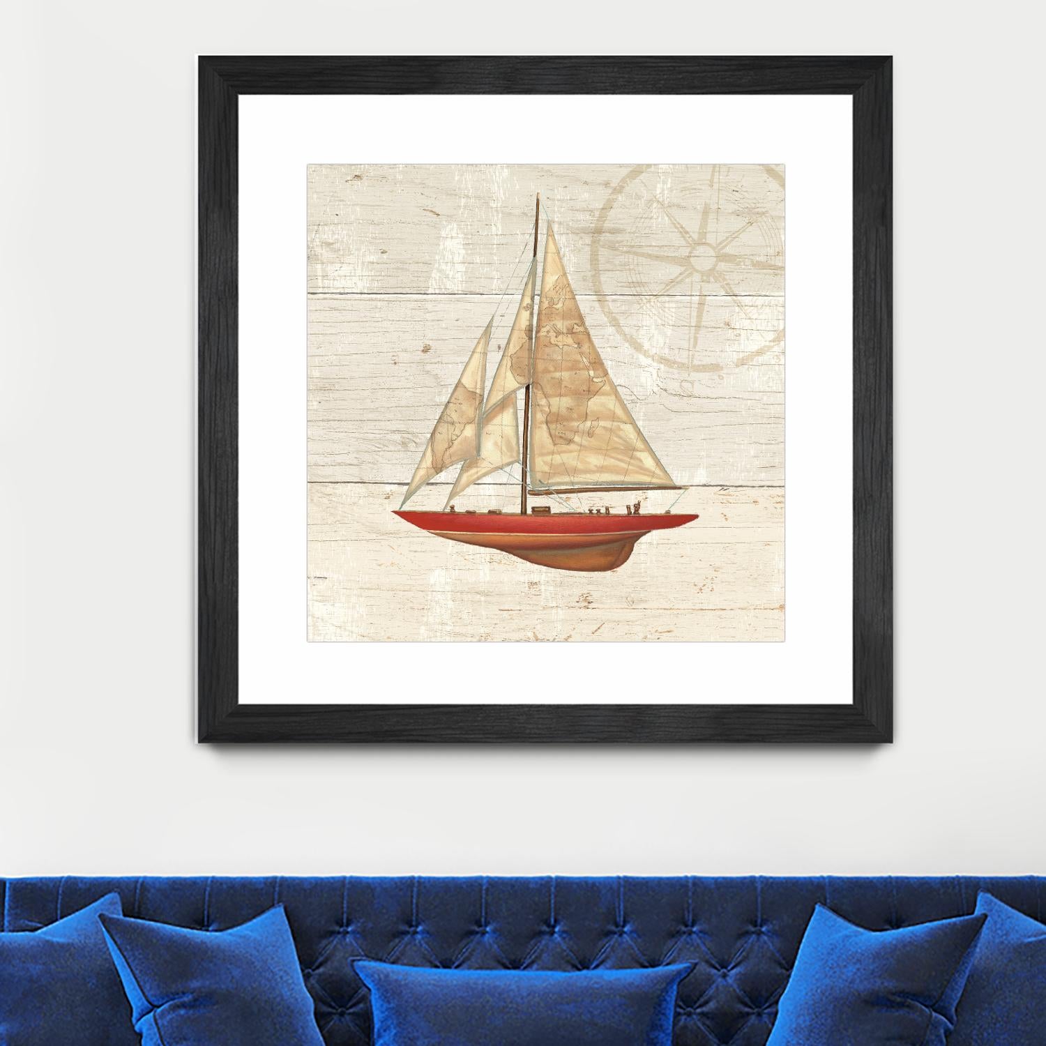 Nautique II by James Wiens on GIANT ART - beige nautical