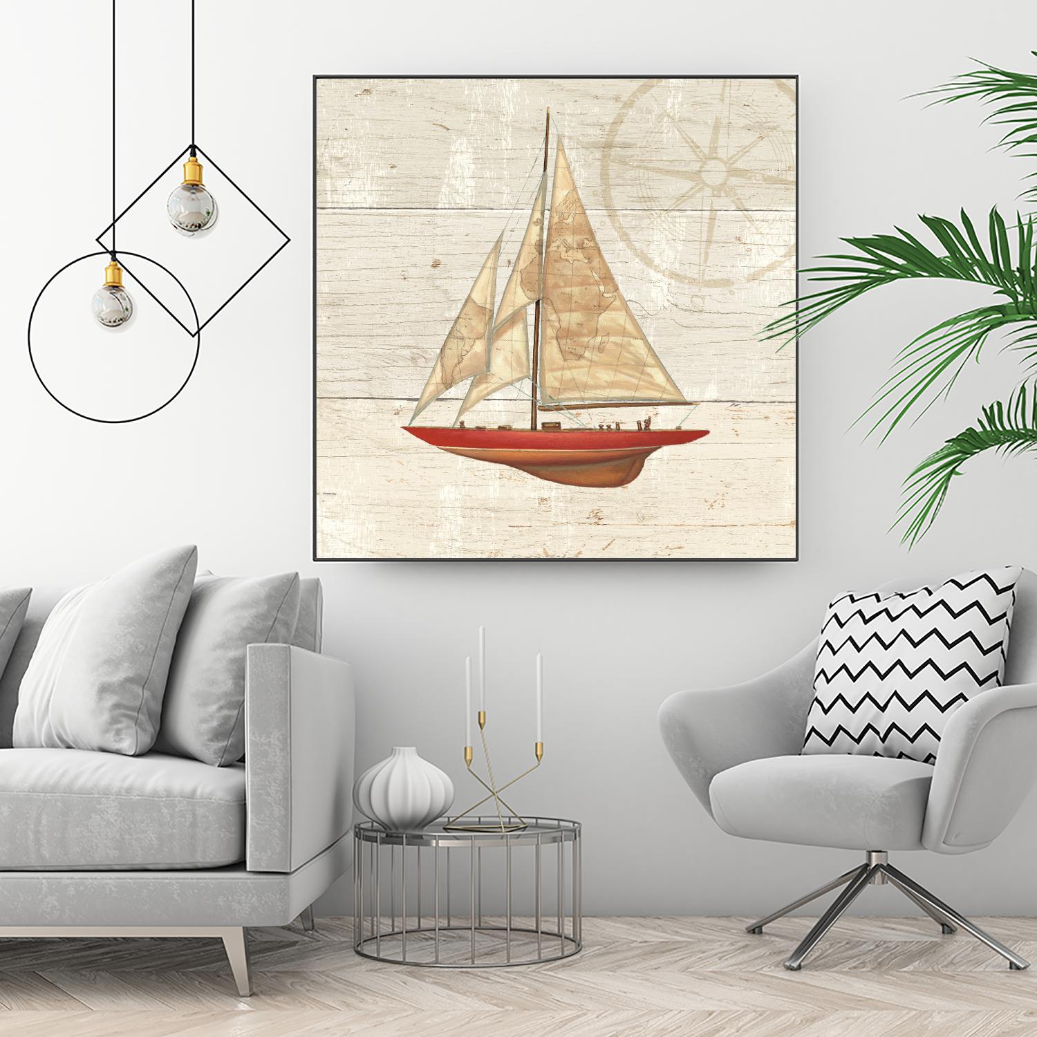 Nautique II by James Wiens on GIANT ART - beige nautical