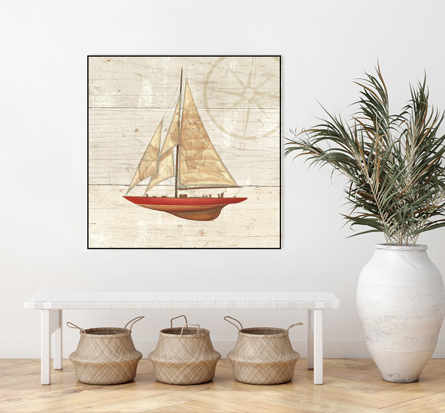 Nautique II by James Wiens on GIANT ART - beige nautical