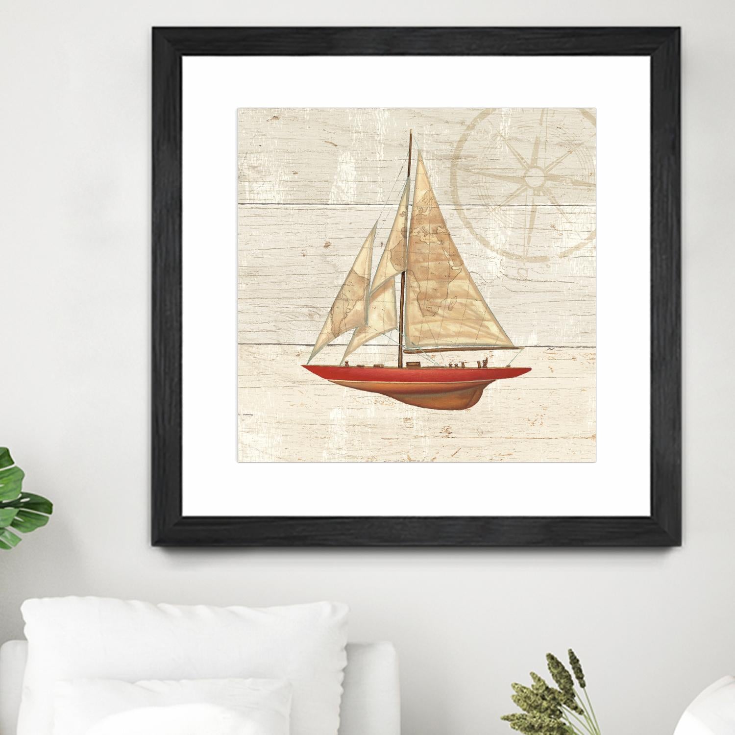 Nautique II by James Wiens on GIANT ART - beige nautical