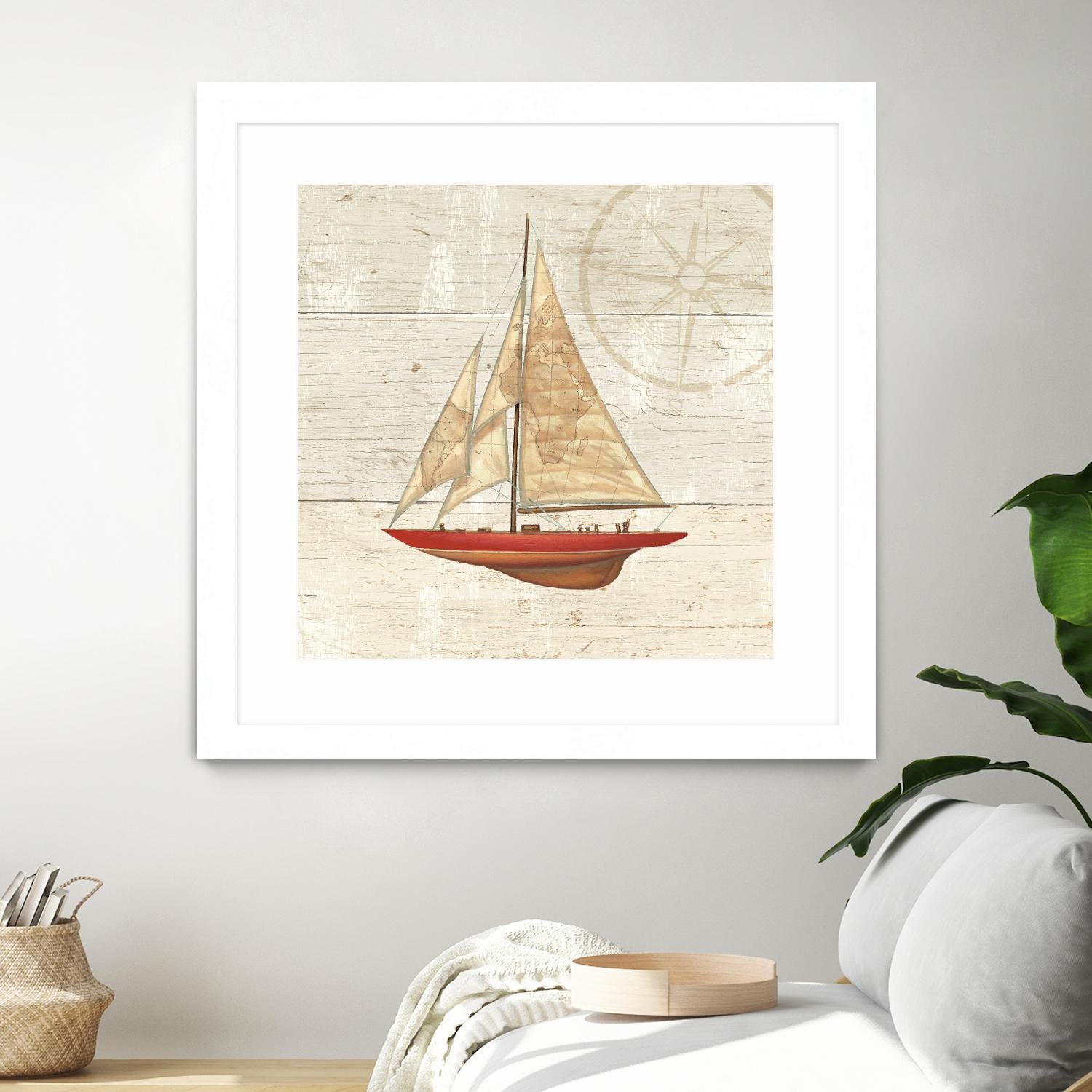 Nautique II by James Wiens on GIANT ART - beige nautical