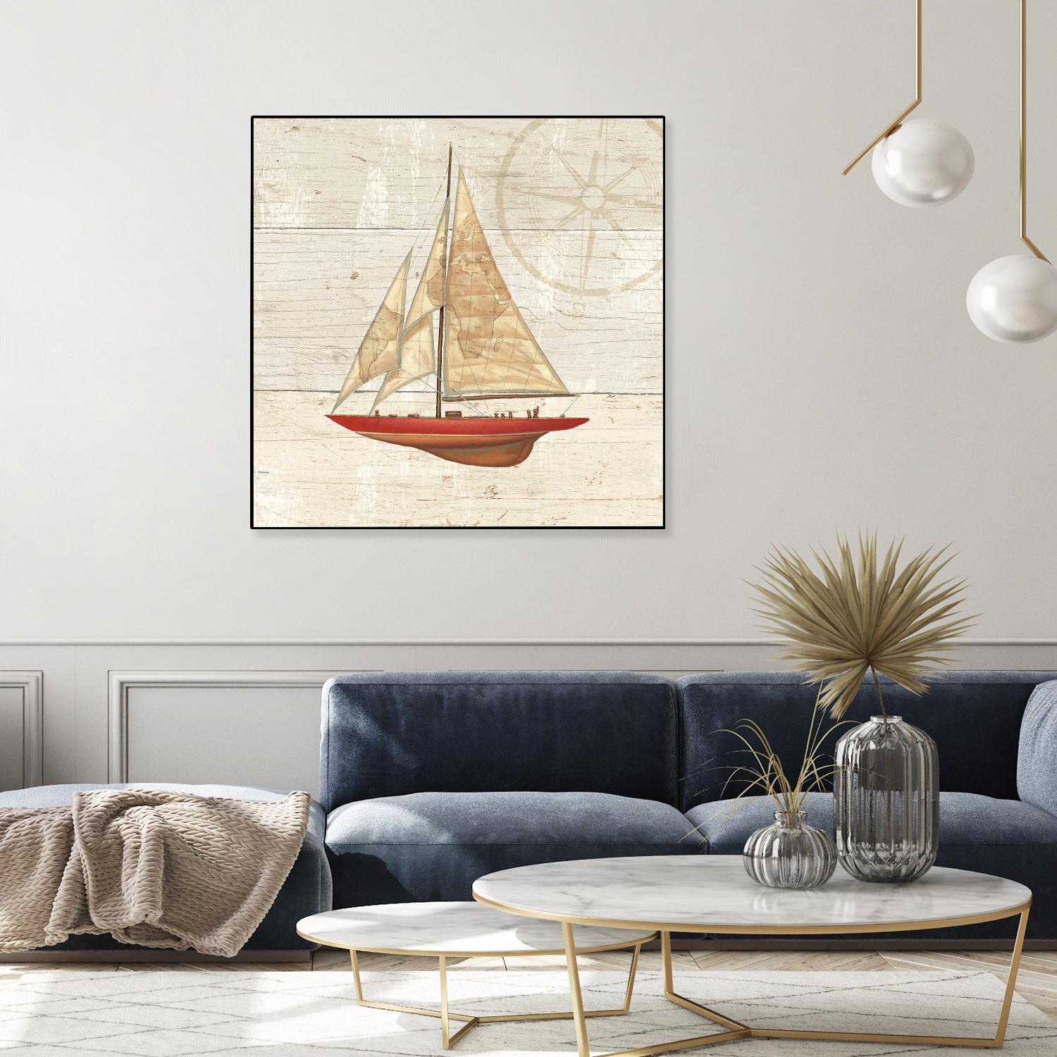 Nautique II by James Wiens on GIANT ART - beige nautical