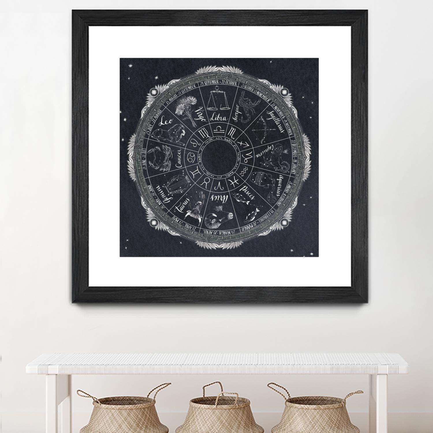 Night Sky Zodiac by Sara Zieve Miller on GIANT ART - grey maps