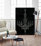 Ornamental Metal Work Chandelier by Portfolio on GIANT ART - grey interior