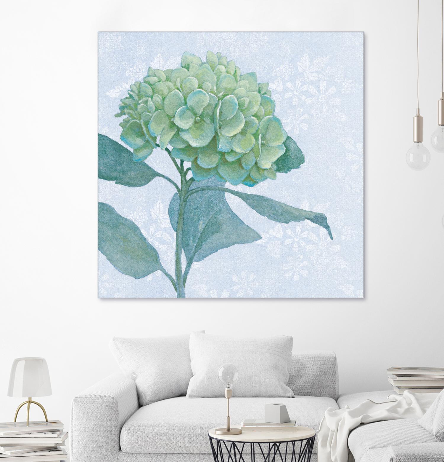 Blue Hydrangea I by Beth Grove on GIANT ART - green floral