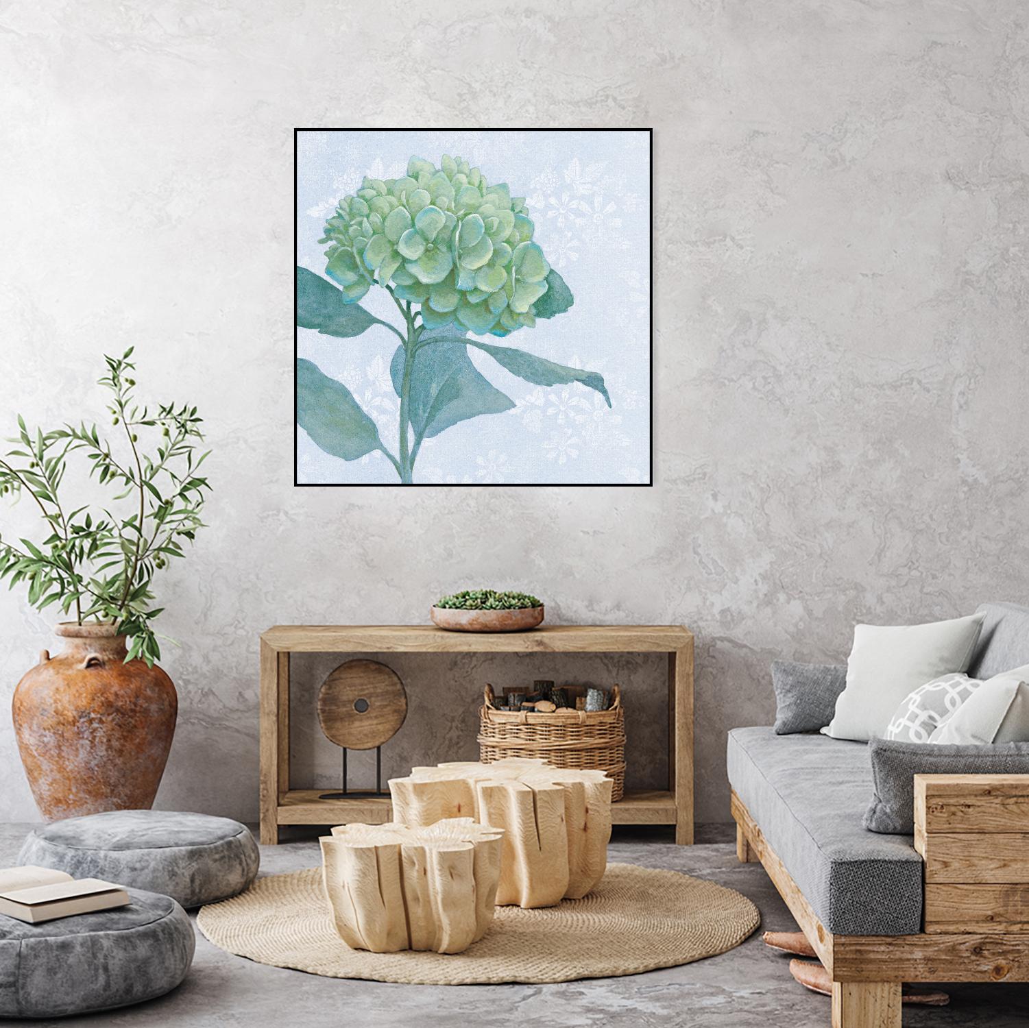 Blue Hydrangea I by Beth Grove on GIANT ART - green floral