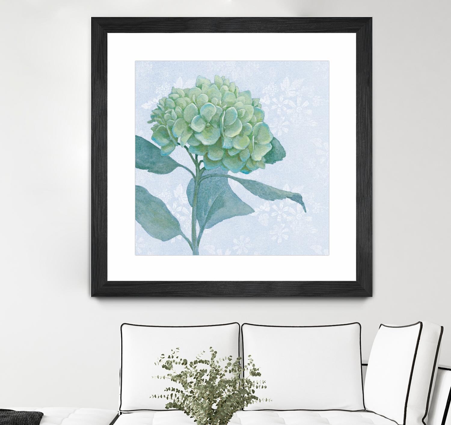 Blue Hydrangea I by Beth Grove on GIANT ART - green floral