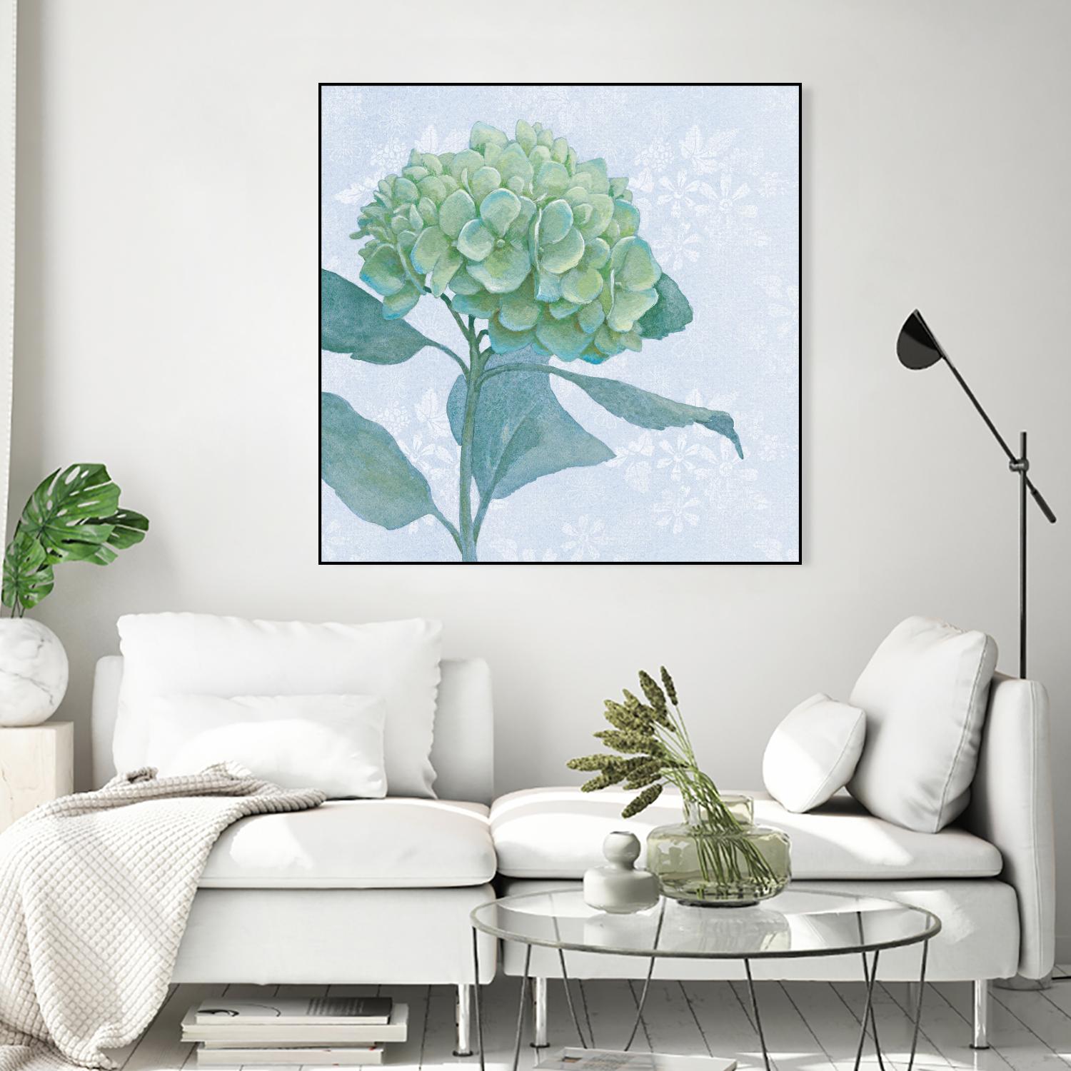 Blue Hydrangea I by Beth Grove on GIANT ART - green floral
