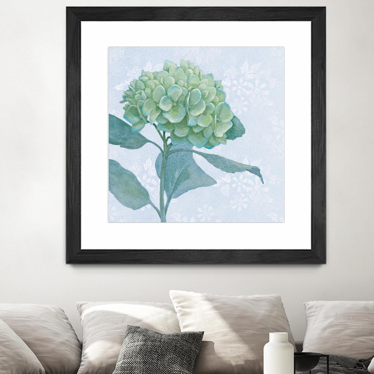 Blue Hydrangea I by Beth Grove on GIANT ART - green floral