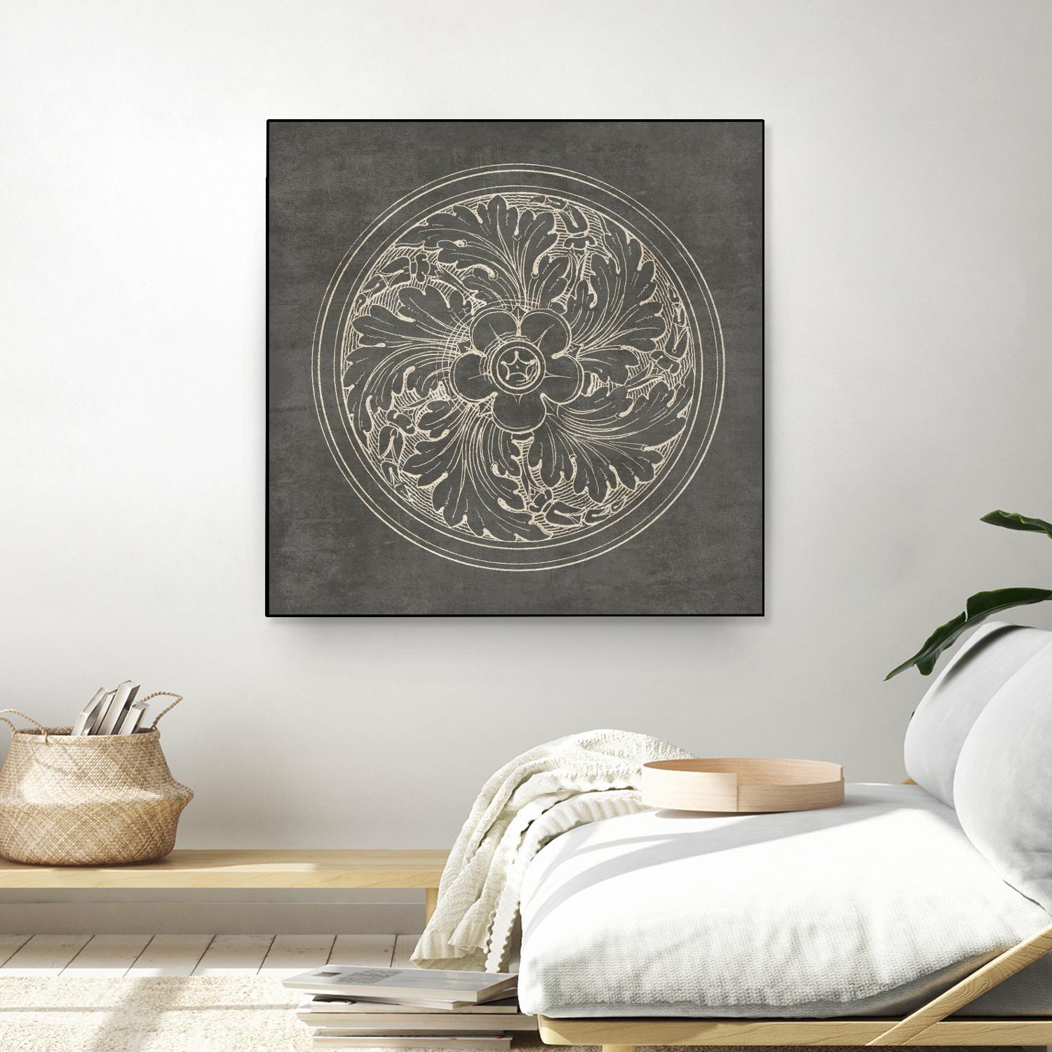 Rosette II Gray by Portfolio on GIANT ART - grey contemporary