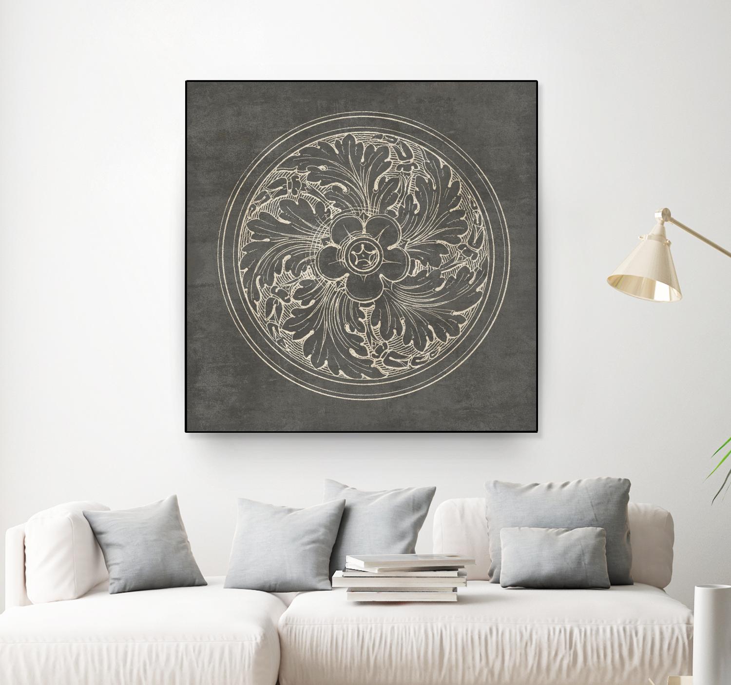 Rosette II Gray by Portfolio on GIANT ART - grey contemporary
