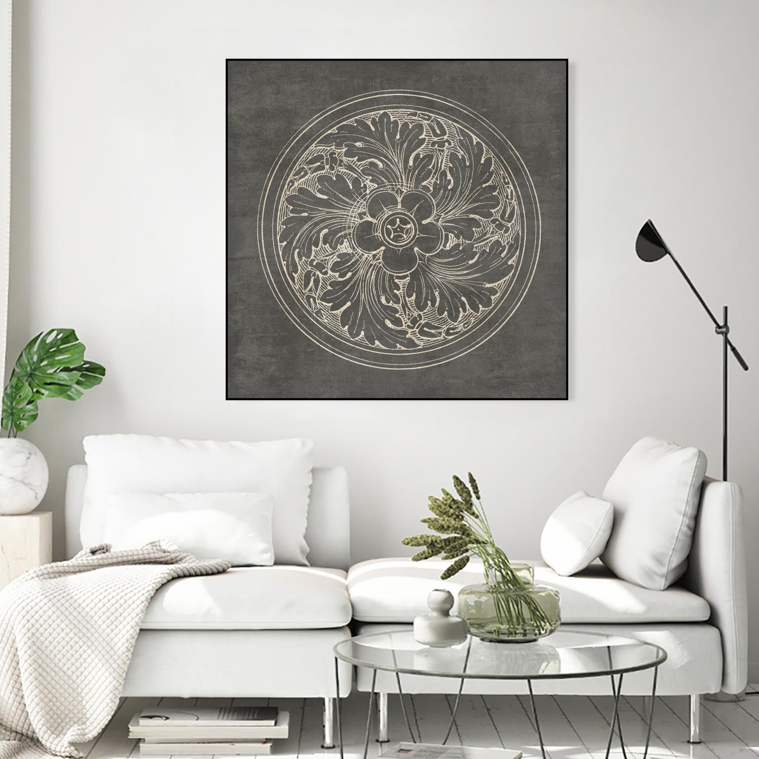 Rosette II Gray by Portfolio on GIANT ART - grey contemporary