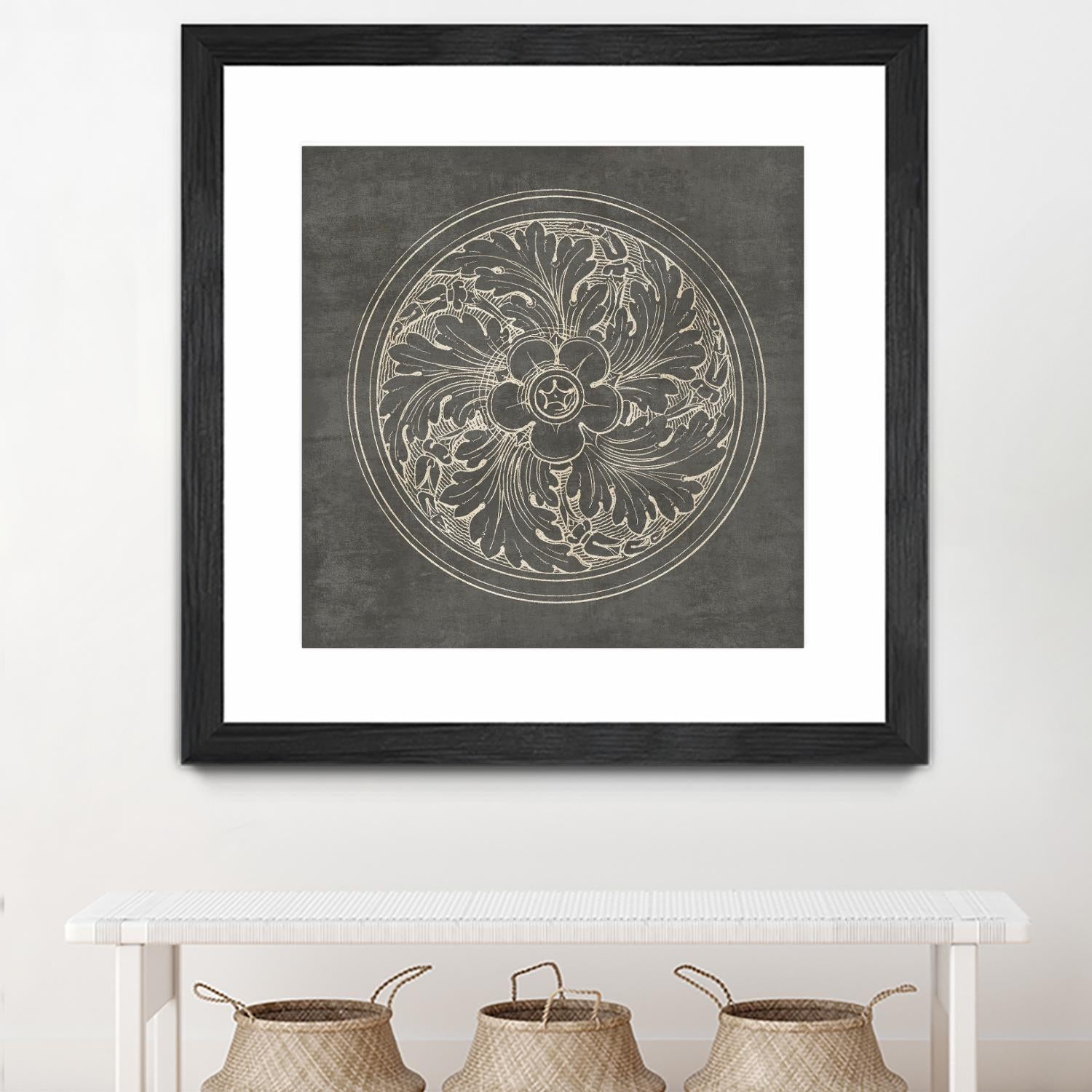 Rosette II Gray by Portfolio on GIANT ART - grey contemporary