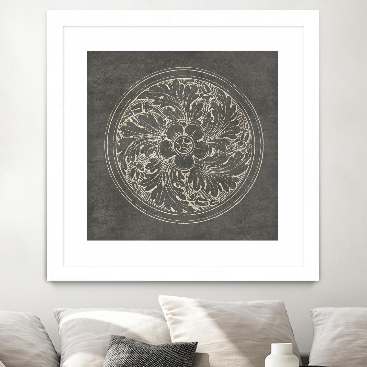 Rosette II Gray by Portfolio on GIANT ART - grey contemporary