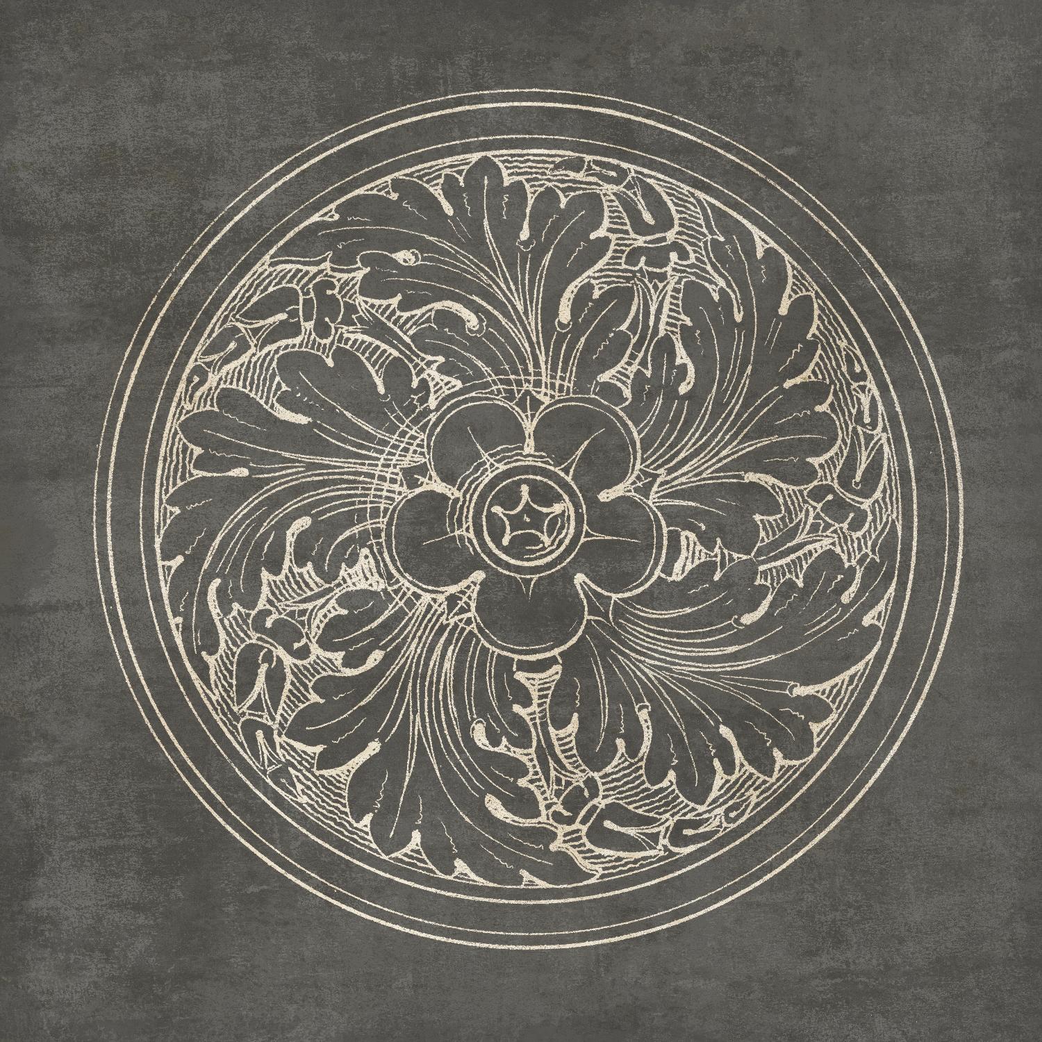 Rosette II Gray by Portfolio on GIANT ART - grey contemporary