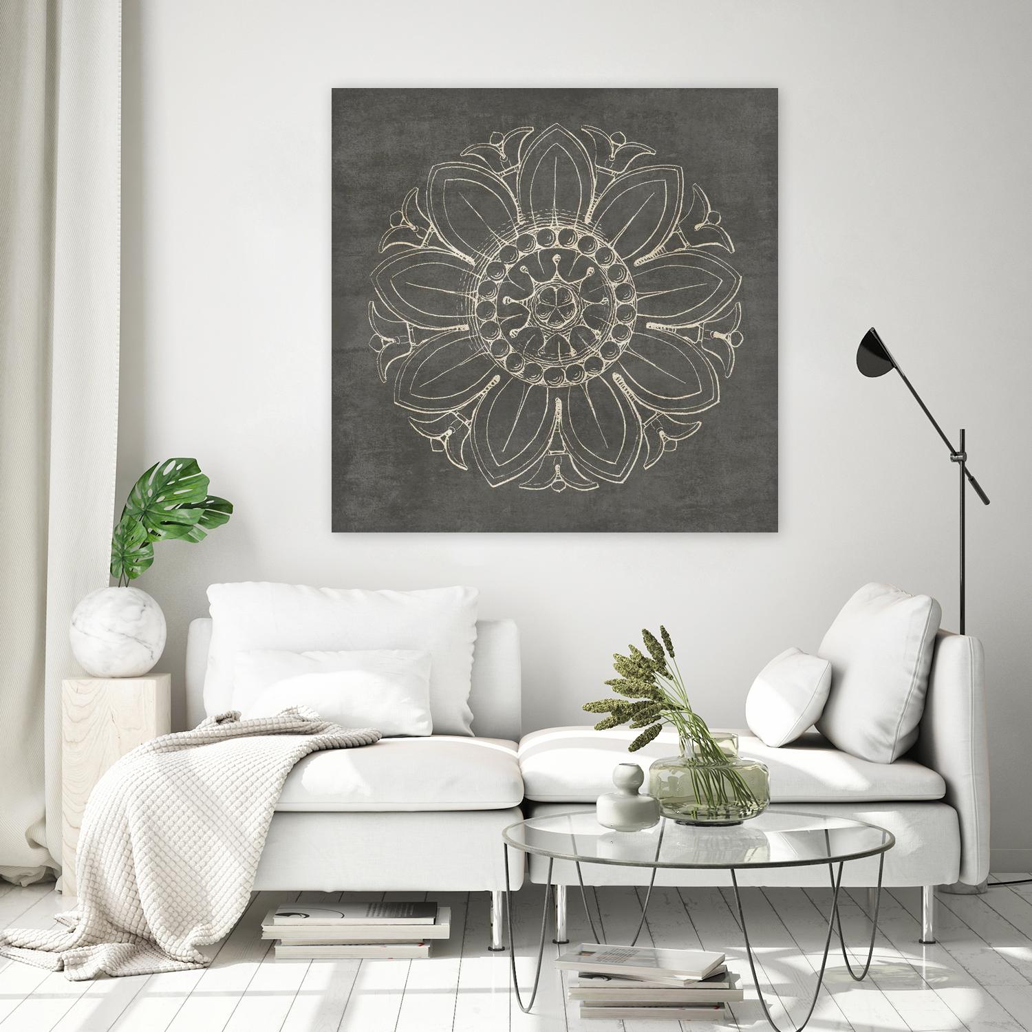 Rosette VII Gray by Portfolio on GIANT ART - grey contemporary