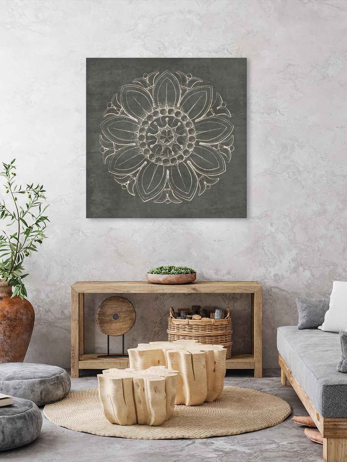 Rosette VII Gray by Portfolio on GIANT ART - grey contemporary