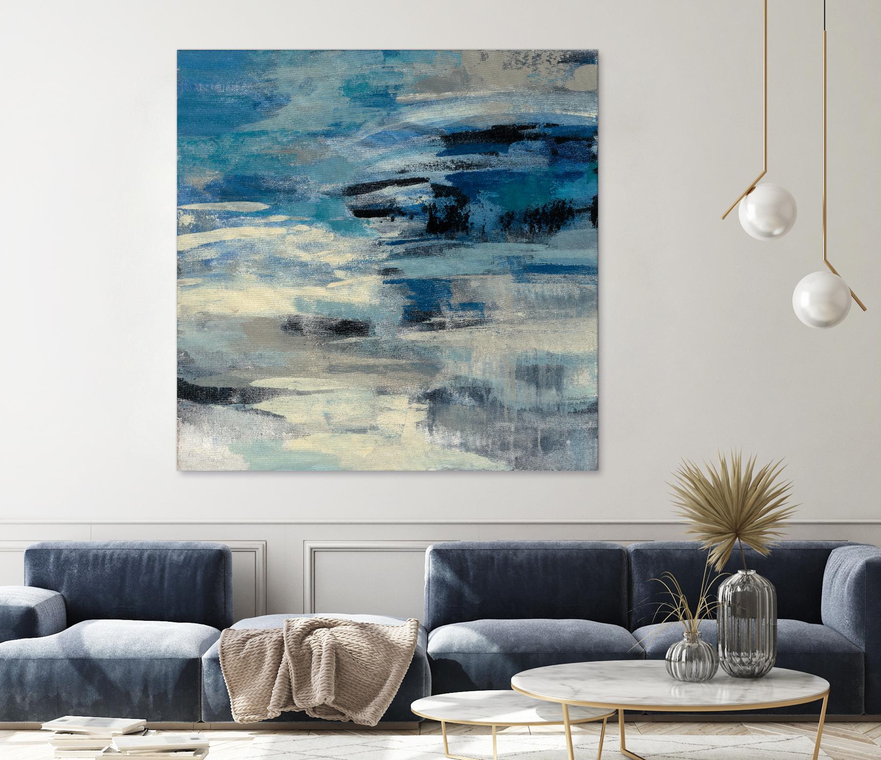 Indigo Wave by Silvia Vassileva on GIANT ART - black abstract