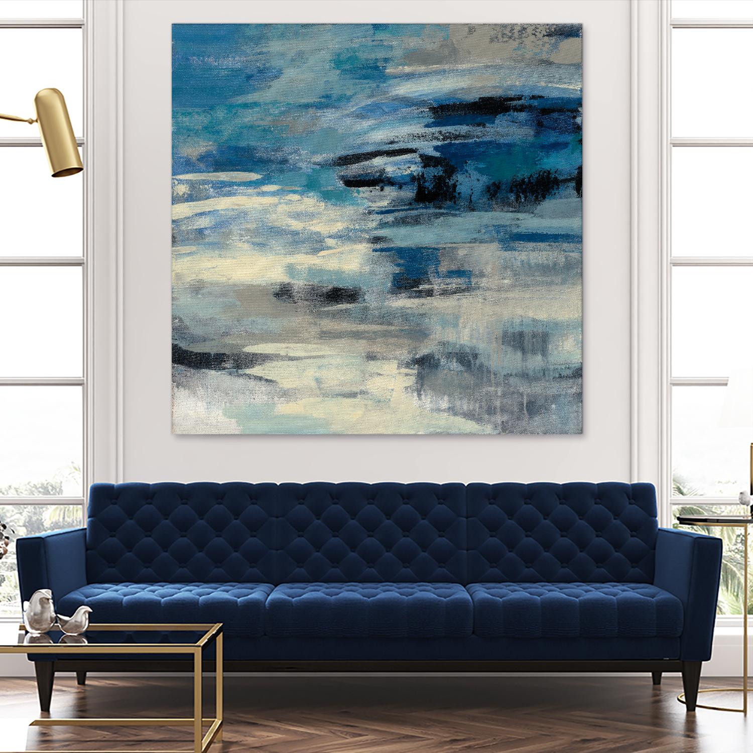 Indigo Wave by Silvia Vassileva on GIANT ART - black abstract