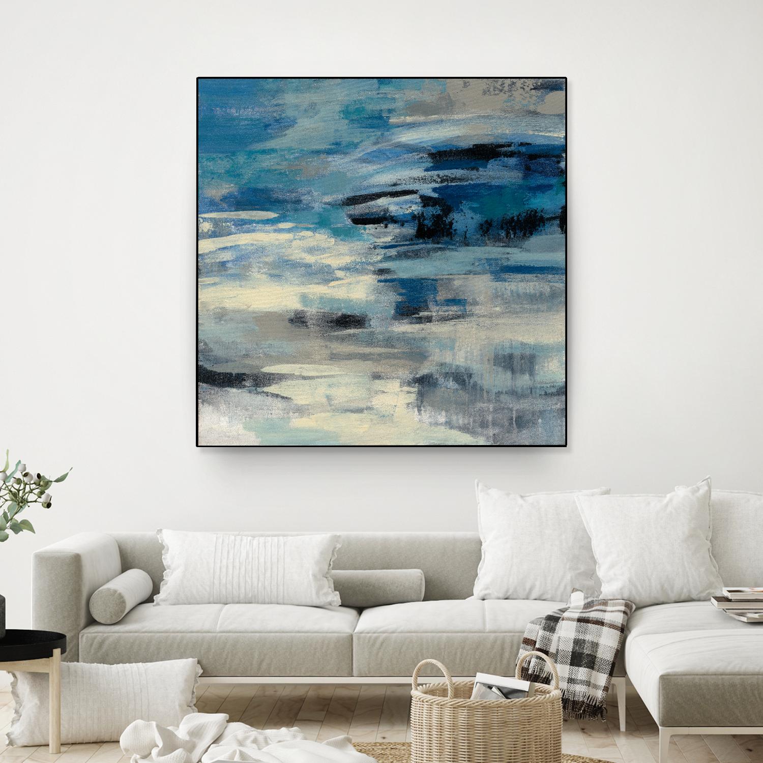Indigo Wave by Silvia Vassileva on GIANT ART - black abstract