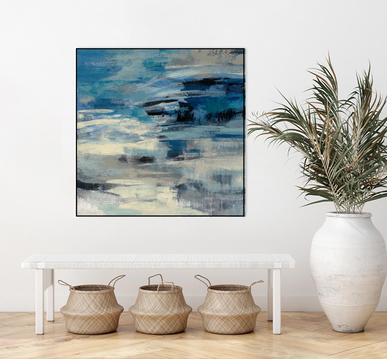 Indigo Wave by Silvia Vassileva on GIANT ART - black abstract