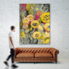 Yellow Floral Duo II by Silvia Vassileva on GIANT ART - grey floral