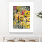 Yellow Floral Duo II by Silvia Vassileva on GIANT ART - grey floral