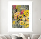 Yellow Floral Duo II by Silvia Vassileva on GIANT ART - grey floral