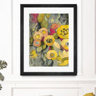 Yellow Floral Duo II by Silvia Vassileva on GIANT ART - grey floral
