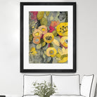 Yellow Floral Duo II by Silvia Vassileva on GIANT ART - grey floral