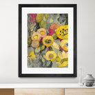 Yellow Floral Duo II by Silvia Vassileva on GIANT ART - grey floral