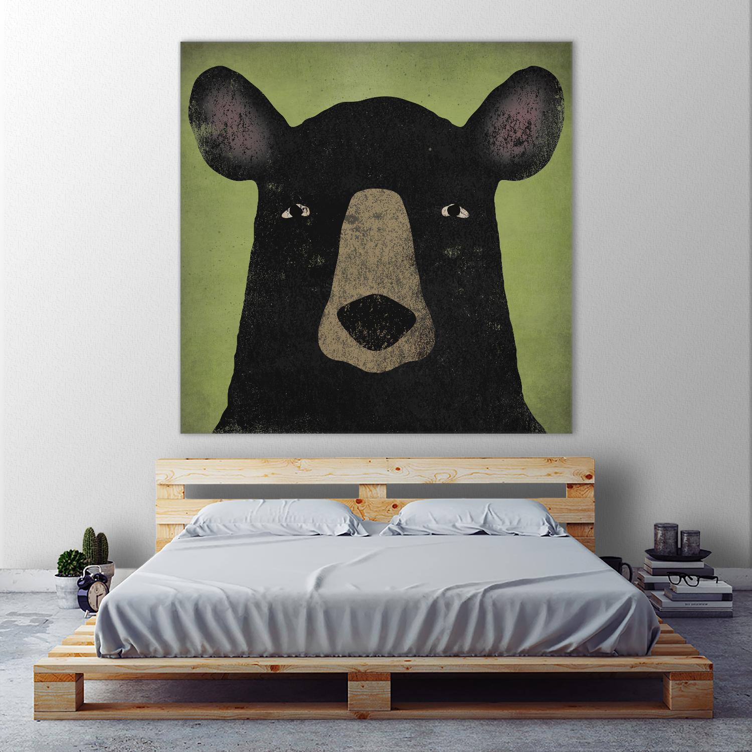 The Black Bear by Ryan Fowler on GIANT ART - green animals