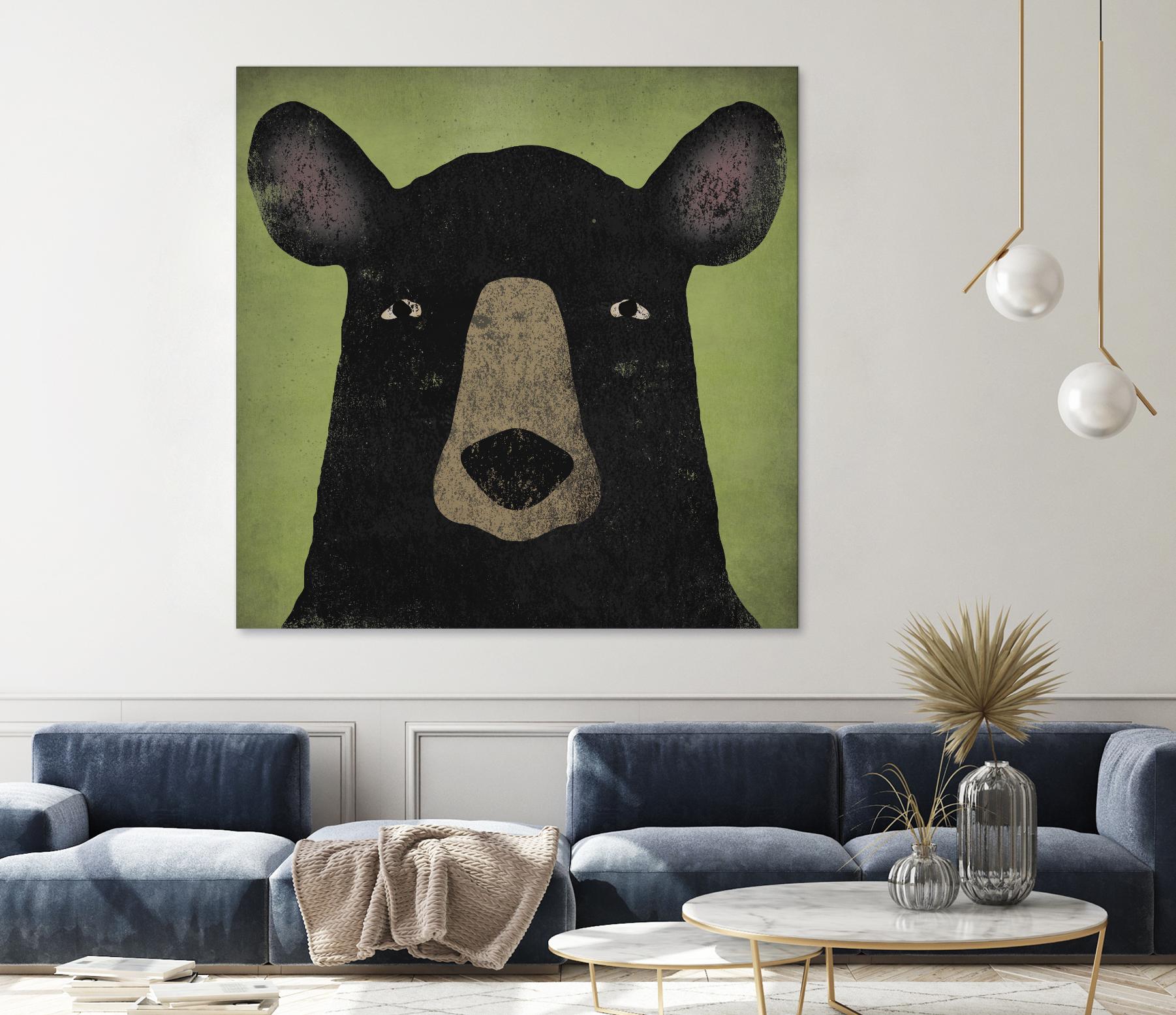 The Black Bear by Ryan Fowler on GIANT ART - green animals