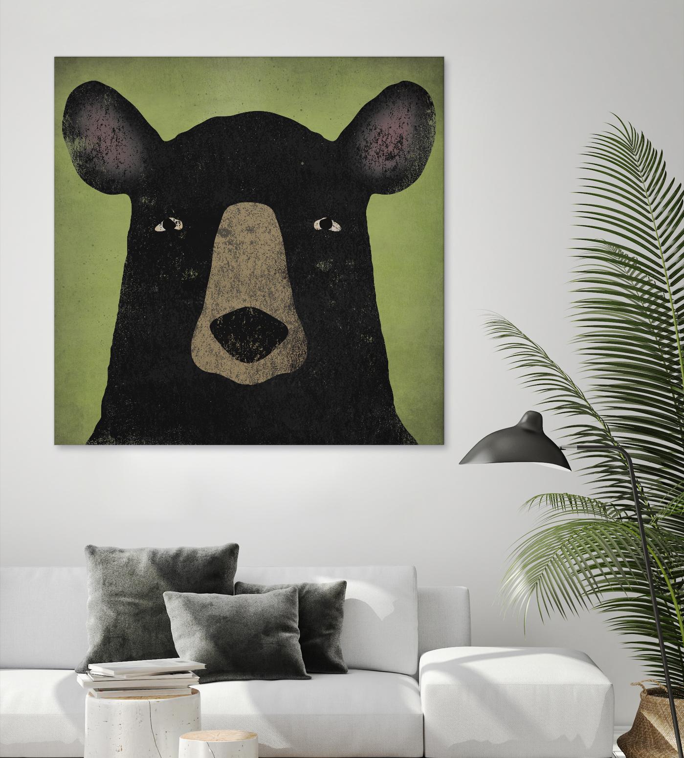 The Black Bear by Ryan Fowler on GIANT ART - green animals
