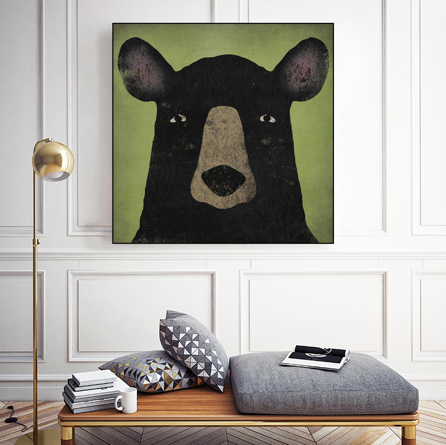 The Black Bear by Ryan Fowler on GIANT ART - green animals