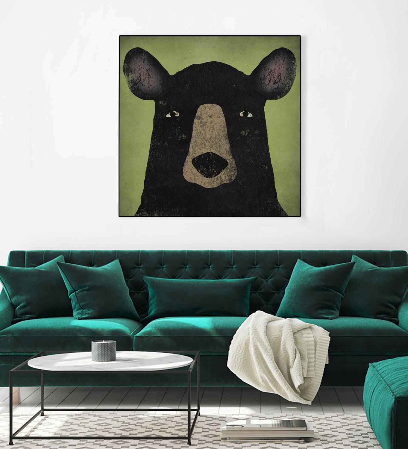 The Black Bear by Ryan Fowler on GIANT ART - green animals