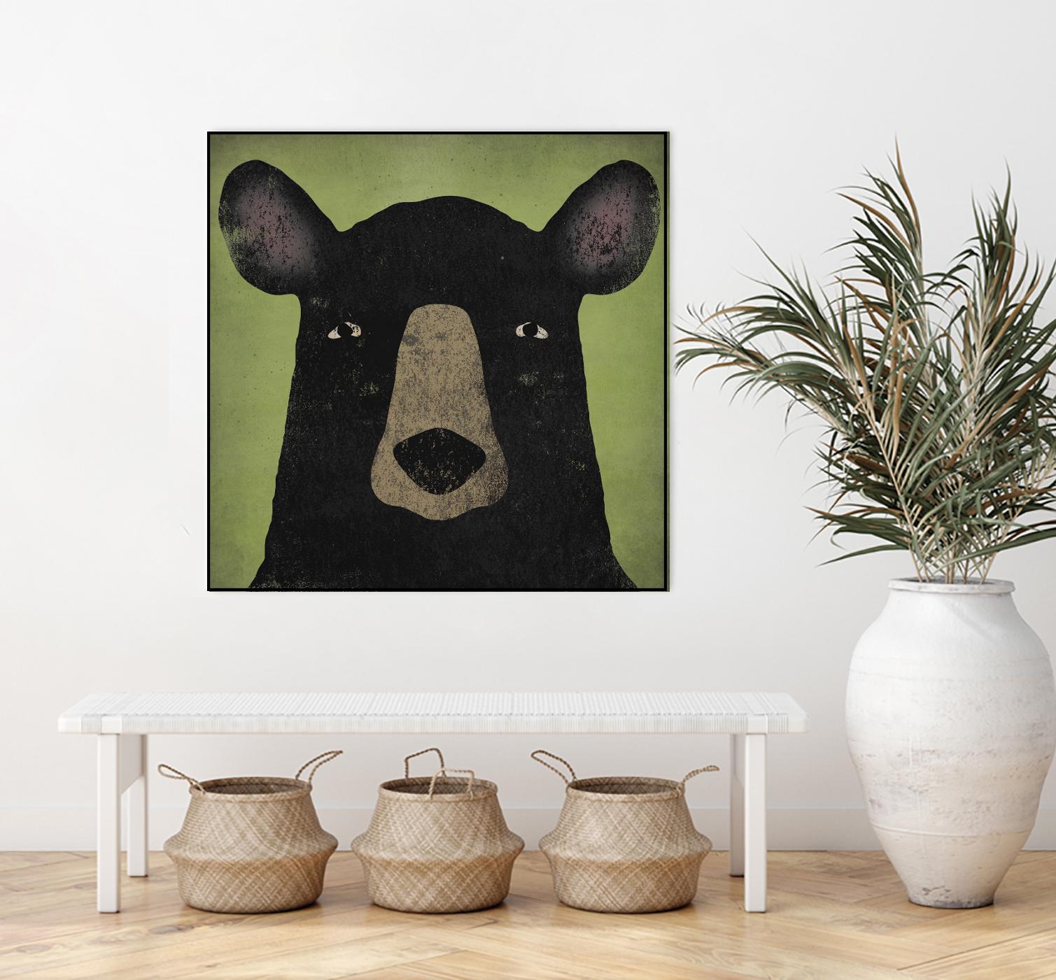 The Black Bear by Ryan Fowler on GIANT ART - green animals