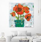 POP Original by Kellie Day on GIANT ART - turquoise floral