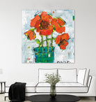 POP Original by Kellie Day on GIANT ART - turquoise floral