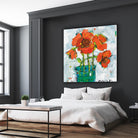 POP Original by Kellie Day on GIANT ART - turquoise floral