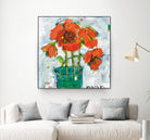 POP Original by Kellie Day on GIANT ART - turquoise floral
