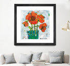 POP Original by Kellie Day on GIANT ART - turquoise floral