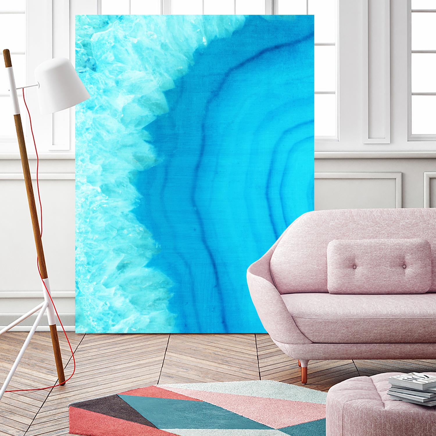 Agate Geode I by Portfolio on GIANT ART - blue contemporary