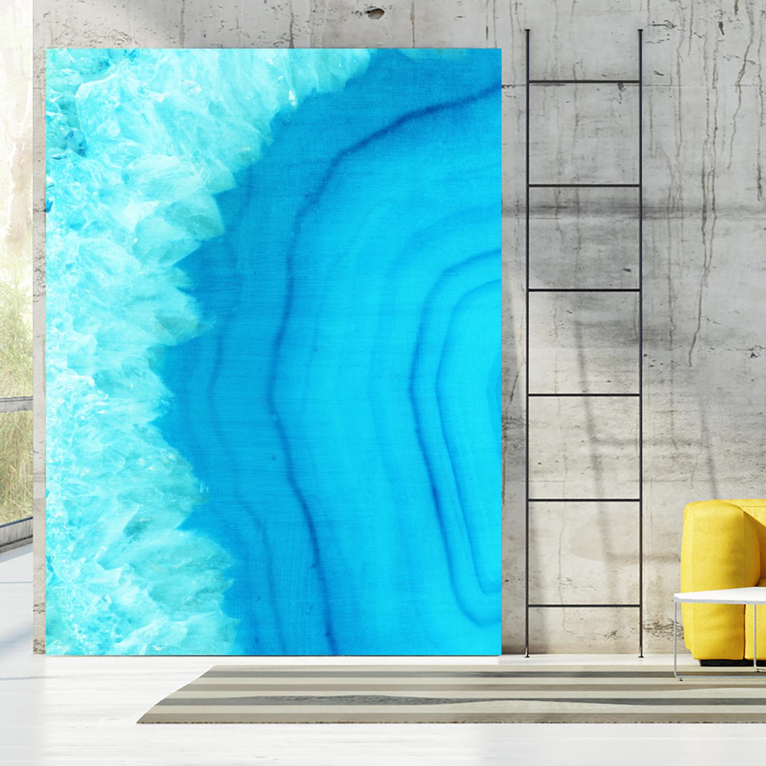 Agate Geode I by Portfolio on GIANT ART - blue contemporary