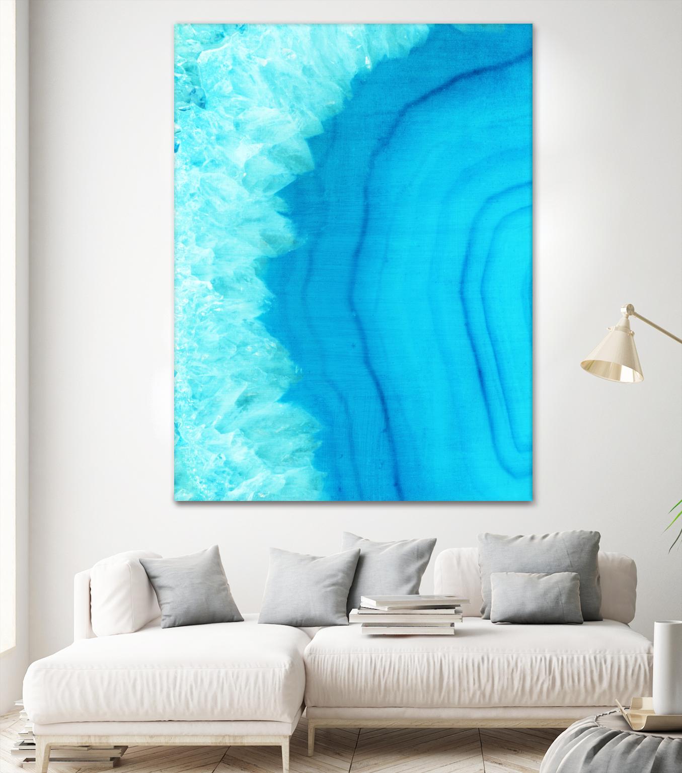 Agate Geode I by Portfolio on GIANT ART - blue contemporary