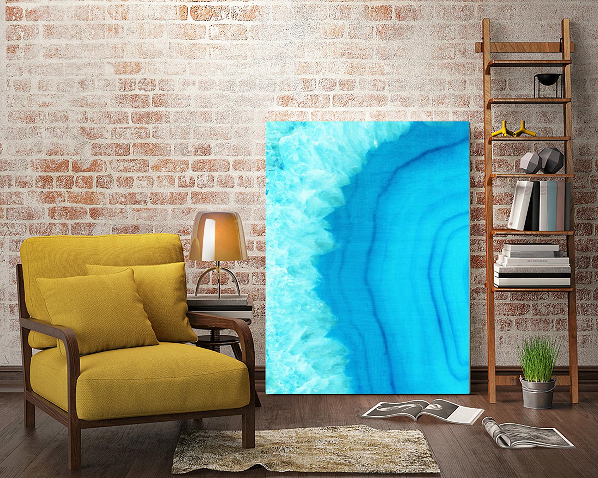Agate Geode I by Portfolio on GIANT ART - blue contemporary