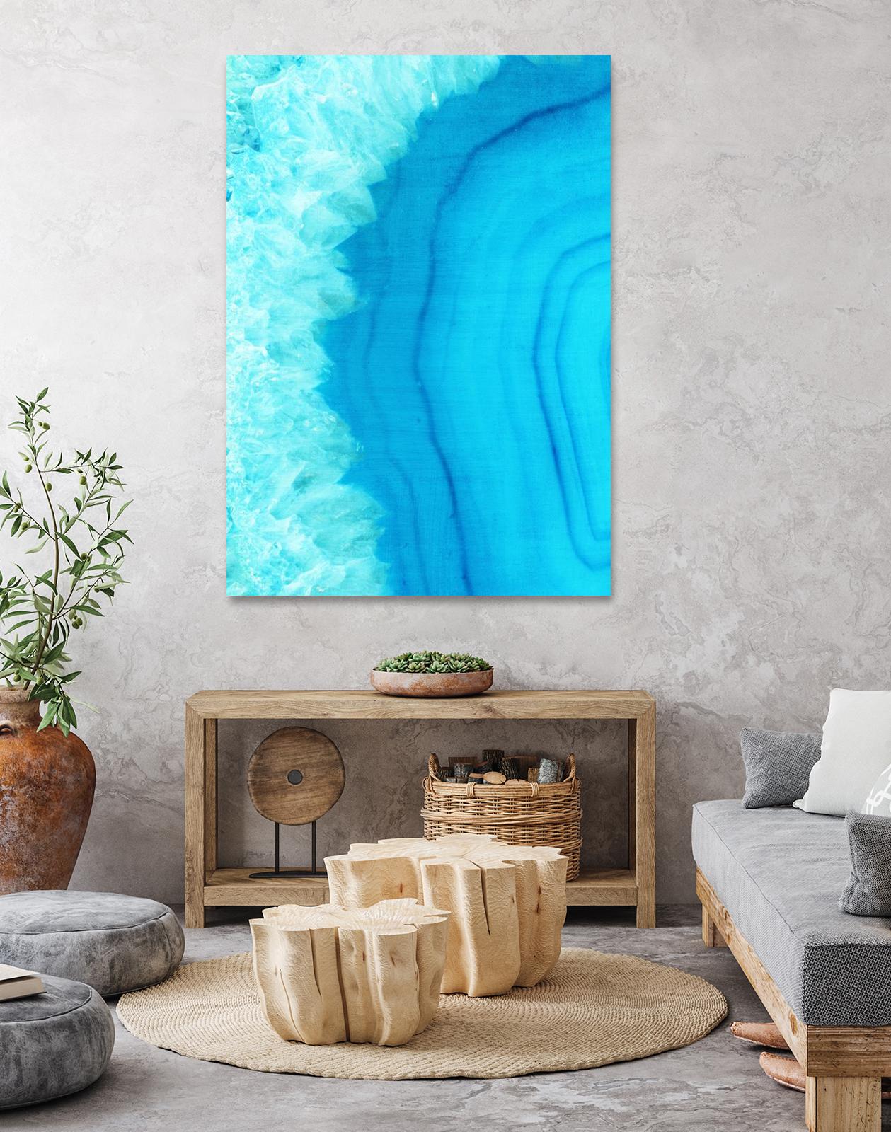 Agate Geode I by Portfolio on GIANT ART - blue contemporary