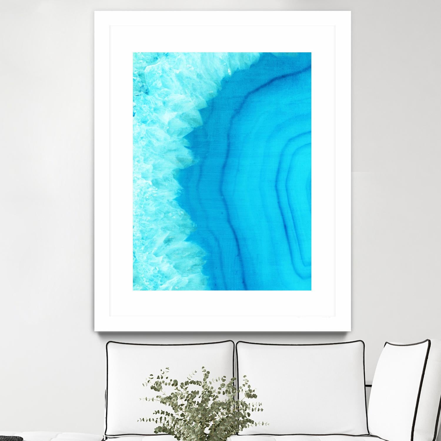 Agate Geode I by Portfolio on GIANT ART - blue contemporary
