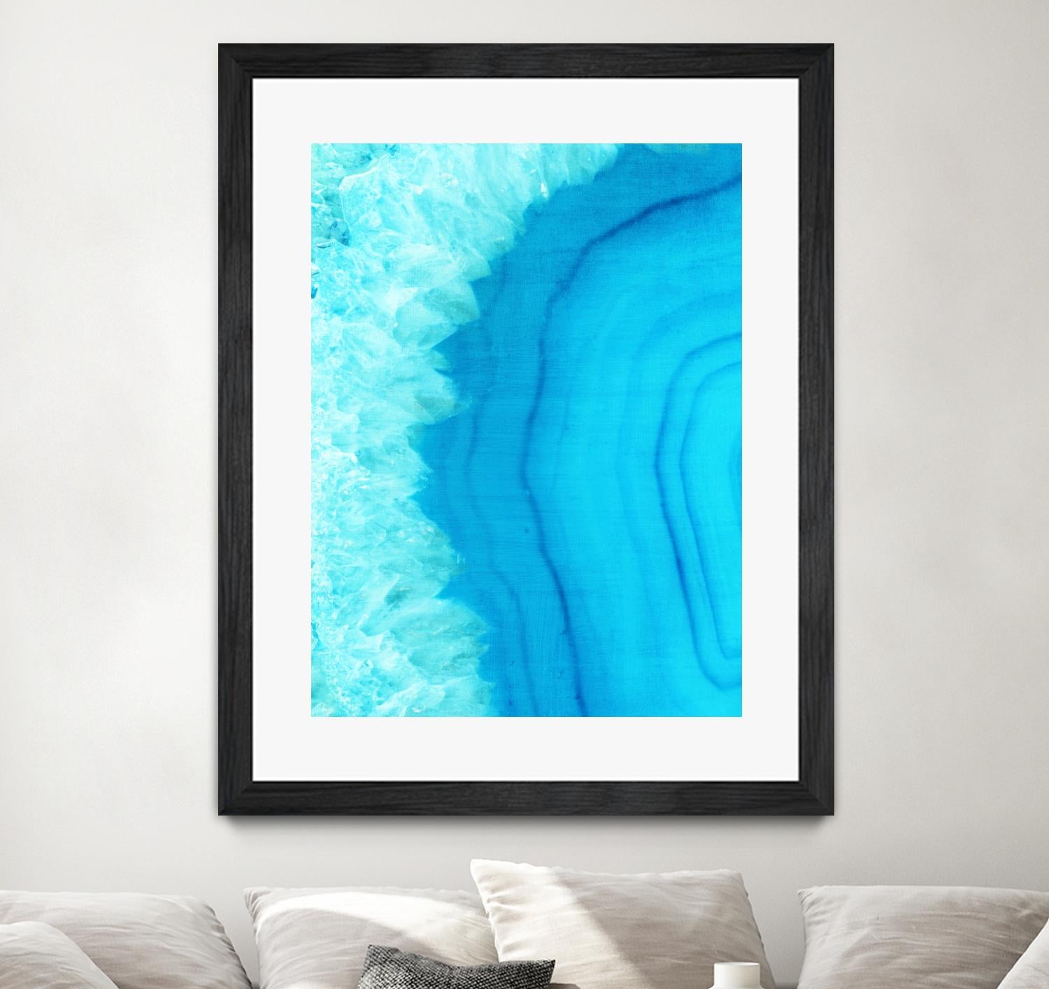 Agate Geode I by Portfolio on GIANT ART - blue contemporary