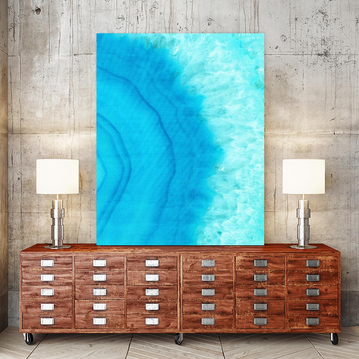 Agate Geode II by Portfolio on GIANT ART - blue contemporary